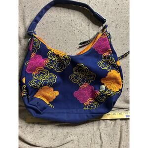Haiku Floral Hobo Bag Large Canvas